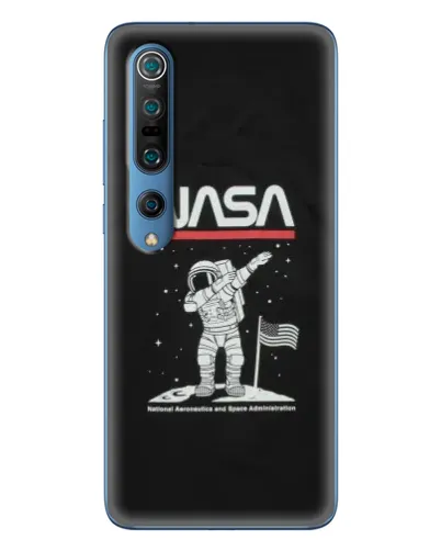 Чехол для Xiaomi Mi 10 Pro с картинкой «NASA — шагаем по Луне»