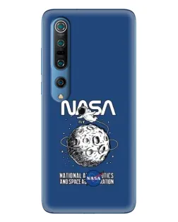 Чехол для Xiaomi Mi 10 Pro с картинкой «NASA — лунная миссия»