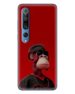 Чохол для Xiaomi Mi 10 Pro з картинкою «Bored Ape в червоному»