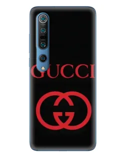 Чехол для Xiaomi Mi 10 Pro с картинкой «Gucci — красный логотип»