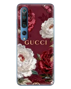Чохол для Xiaomi Mi 10 Pro з картинкою «Gucci — бордові троянди»