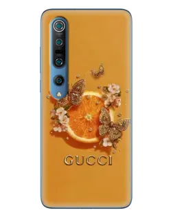 Чохол для Xiaomi Mi 10 Pro з картинкою «Gucci — золоті метелики»