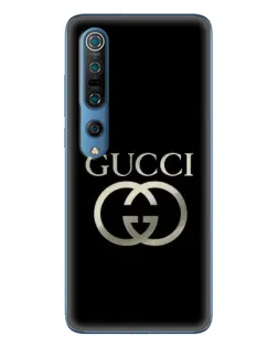 Чохол для Xiaomi Mi 10 Pro з картинкою «Gucci — золото на чорному»