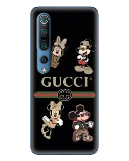 Чохол для Xiaomi Mi 10 Pro з картинкою «Gucci — герої Disney та монограма»