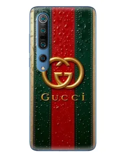 Чохол для Xiaomi Mi 10 Pro з картинкою «Gucci — фірмова смуга та золото»