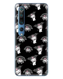 Чохол для Xiaomi Mi 10 Pro з картинкою «Чорний паттерн Kuromi»