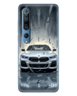 Чехол для Xiaomi Mi 10 Pro с картинкой «BMW в свете фар»