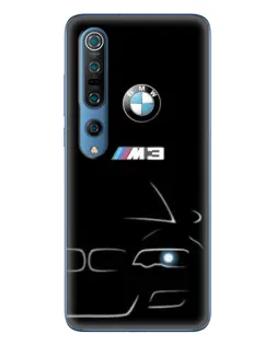 Чехол для Xiaomi Mi 10 Pro с картинкой «Минималистичный принт BMW M3»