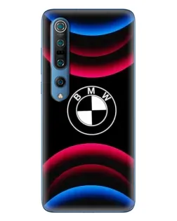 Чехол для Xiaomi Mi 10 Pro с картинкой «Логотип BMW и неоновые дуги»