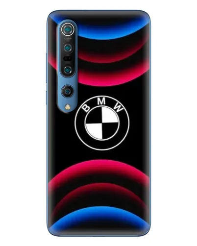 Чехол для Xiaomi Mi 10 Pro с картинкой «Логотип BMW и неоновые дуги»