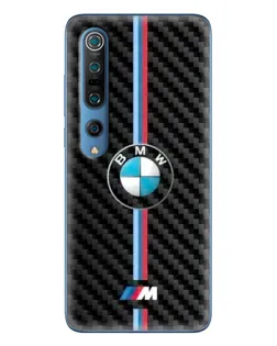 Чехол для Xiaomi Mi 10 Pro с картинкой «Эмблема BMW и карбон»