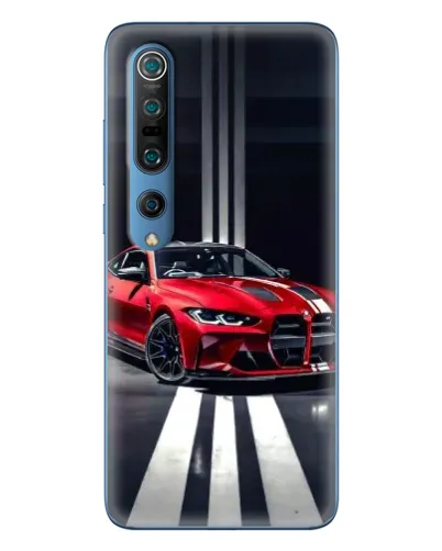 Чехол для Xiaomi Mi 10 Pro с картинкой «Красная BMW на дороге»