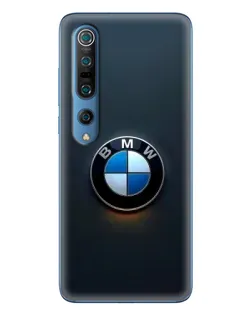 Чехол для Xiaomi Mi 10 Pro с картинкой «Логотип BMW — минимализм»