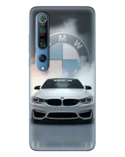 Чехол для Xiaomi Mi 10 Pro с картинкой «BMW в белом дыму»