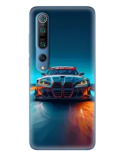 Чехол для Xiaomi Mi 10 Pro с картинкой «BMW — огни неона»