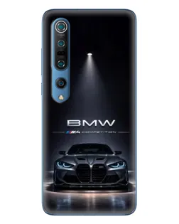 Чехол для Xiaomi Mi 10 Pro с картинкой «BMW сквозь ночной город»
