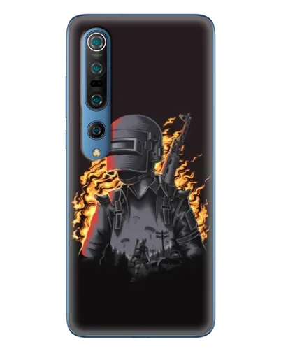 Чохол для Xiaomi Mi 10 Pro з картинкою «PUBG — вогняний силует»