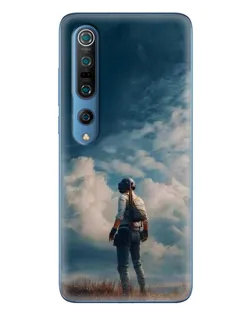 Чохол для Xiaomi Mi 10 Pro з картинкою «Герой PUBG на скелі»