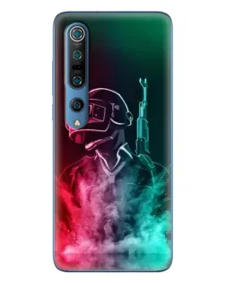 Чохол для Xiaomi Mi 10 Pro з картинкою «PUBG — вогняний воїн»