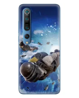 Чохол для Xiaomi Mi 10 Pro з картинкою «Десант PUBG — стрибок»