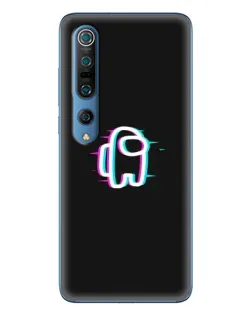Чехол для Xiaomi Mi 10 Pro с картинкой «Among Us неон»