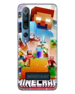 Чохол для Xiaomi Mi 10 Pro з картинкою «Minecraft герої гри»