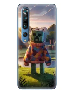 Чехол для Xiaomi Mi 10 Pro с картинкой «Крипер в свитере»