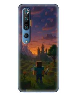 Чехол для Xiaomi Mi 10 Pro с картинкой «Стив у башни»