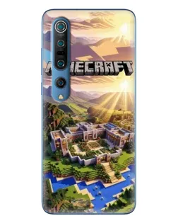 Чехол для Xiaomi Mi 10 Pro с картинкой «Minecraft панорама»