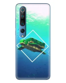 Чехол для Xiaomi Mi 10 Pro с картинкой «Черепаха Minecraft»