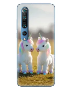 Чехол для Xiaomi Mi 10 Pro с картинкой «Пара единорогов»