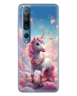 Чехол для Xiaomi Mi 10 Pro с картинкой «Единорог среди облаков»