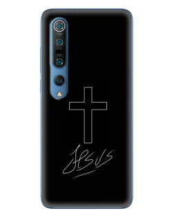 Чехол для Xiaomi Mi 10 Pro с картинкой «Графический крест Jesus» Чехол для Xiaomi Mi 10 Pro с картинкой «Графический крест Jesus»