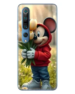 Чехол для Xiaomi Mi 10 Pro с картинкой «Микки с тюльпанами» Чехол для Xiaomi Mi 10 Pro с картинкой «Микки с тюльпанами»