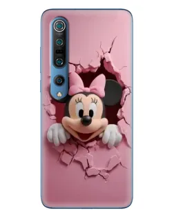Чехол для Xiaomi Mi 10 Pro с картинкой «Минни сквозь стену»