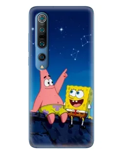 Чехол для Xiaomi Mi 10 Pro с картинкой «Губка Боб и Патрик ночью» Чехол для Xiaomi Mi 10 Pro с картинкой «Губка Боб и Патрик ночью»