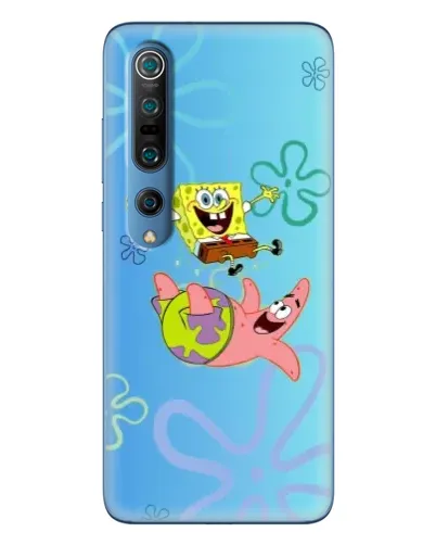 Чехол для Xiaomi Mi 10 Pro с картинкой «Спанч Боб и Патрик»