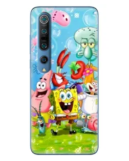 Чехол для Xiaomi Mi 10 Pro с картинкой «Губка Боб и друзья»