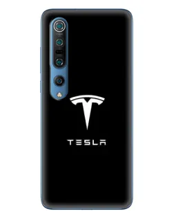 Чохол для Xiaomi Mi 10 Pro з картинкою «Tesla White Logo»