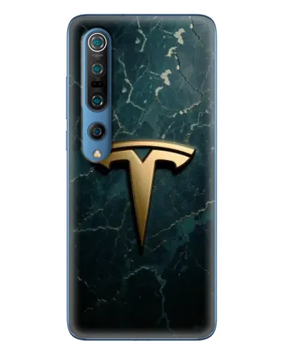 Чохол для Xiaomi Mi 10 Pro з картинкою «Мармурова Tesla Gold»