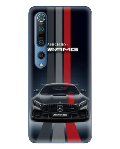 Чохол для Xiaomi Mi 10 Pro з картинкою «Mercedes — білий карбон»