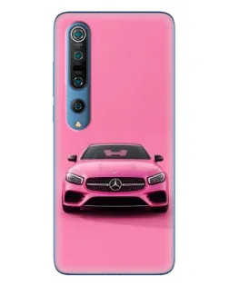 Чехол для Xiaomi Mi 10 Pro с картинкой «Розовый Mercedes AMG»