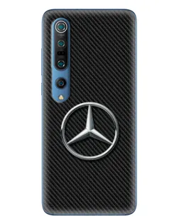 Чехол для Xiaomi Mi 10 Pro с картинкой «Карбоновый Mercedes стиль»