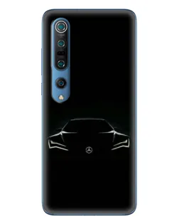 Чехол для Xiaomi Mi 10 Pro с картинкой «Mercedes — силуэт авто»