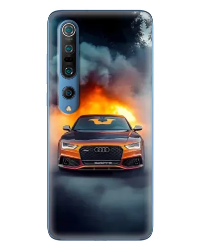 Чохол для Xiaomi Mi 10 Pro з картинкою «Audi у вогняному диму»