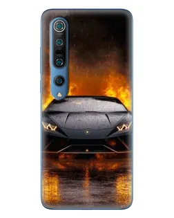 Чохол для Xiaomi Mi 10 Pro з картинкою «Lamborghini у вогні»