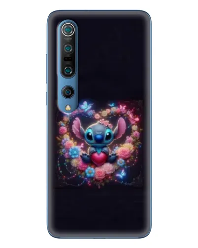 Чехол для Xiaomi Mi 10 Pro с картинкой «Stitch в цветах»
