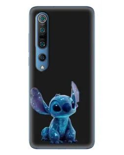 Чехол для Xiaomi Mi 10 Pro с картинкой «Стич на черном»