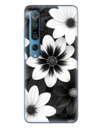 Чохол для Xiaomi Mi 10 Pro з картинкою «Монохромні айстри»