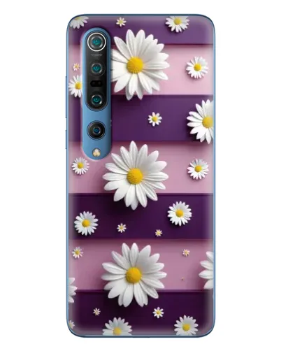 Чохол для Xiaomi Mi 10 Pro з картинкою «Ромашки на фіолетовому»